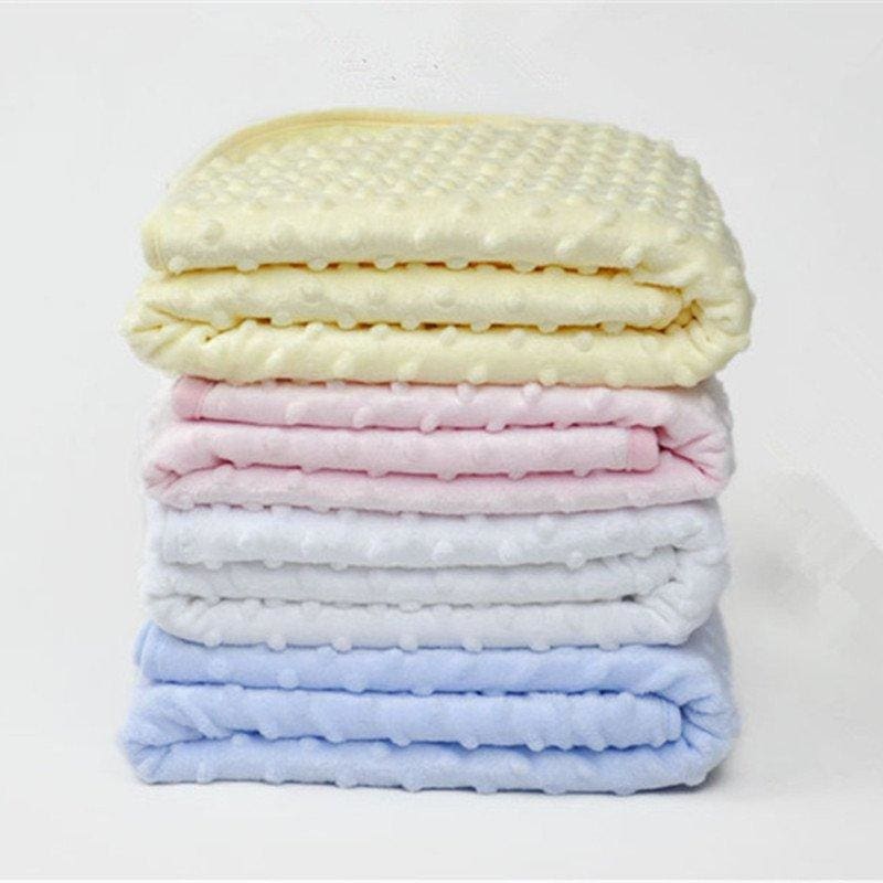 85*64cm Baby Blankets Waterproof Thicken Infant Baby Stroller Fully Wrap  Blanket Newborn Flannel Baby Bedding Blanket