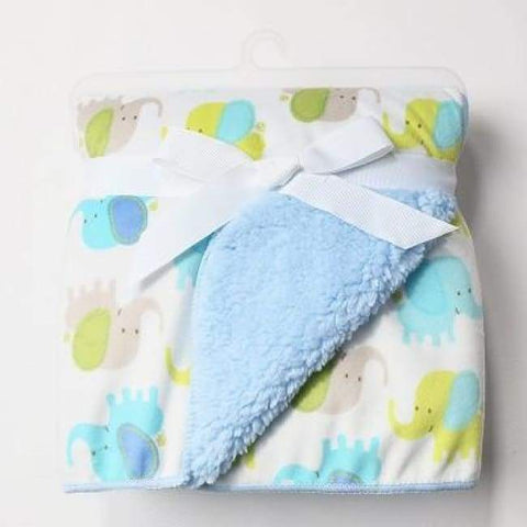 Thick Double Layer Fleece Baby Blanket - C - Blanket