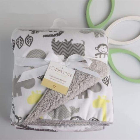 Thick Double Layer Fleece Baby Blanket - Blanket