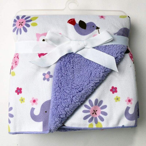 Thick Double Layer Fleece Baby Blanket - Blanket